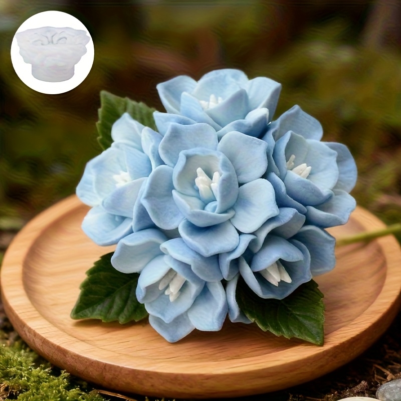 Soap Making Handmade - 1 Hydrangea Candle Silicone Mold，Suitable for