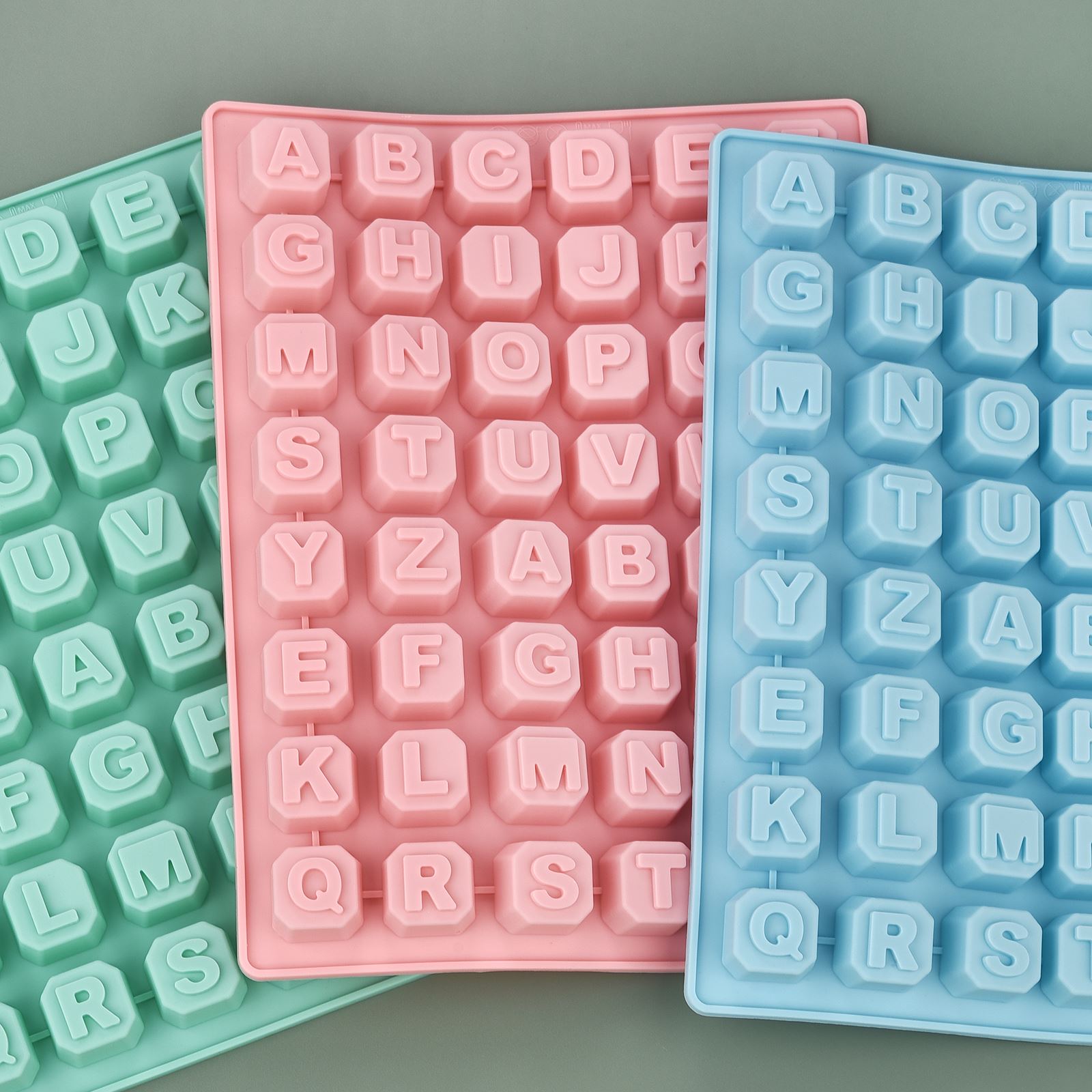 Soap Mold Silicone Loaf - 48 Letter Enghish Alphabet letter Silicone