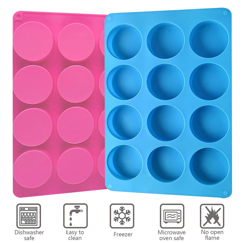 Round Silicone Molds 12-Cavity - Soap Mold Silicone Loaf ulasan dan harga
