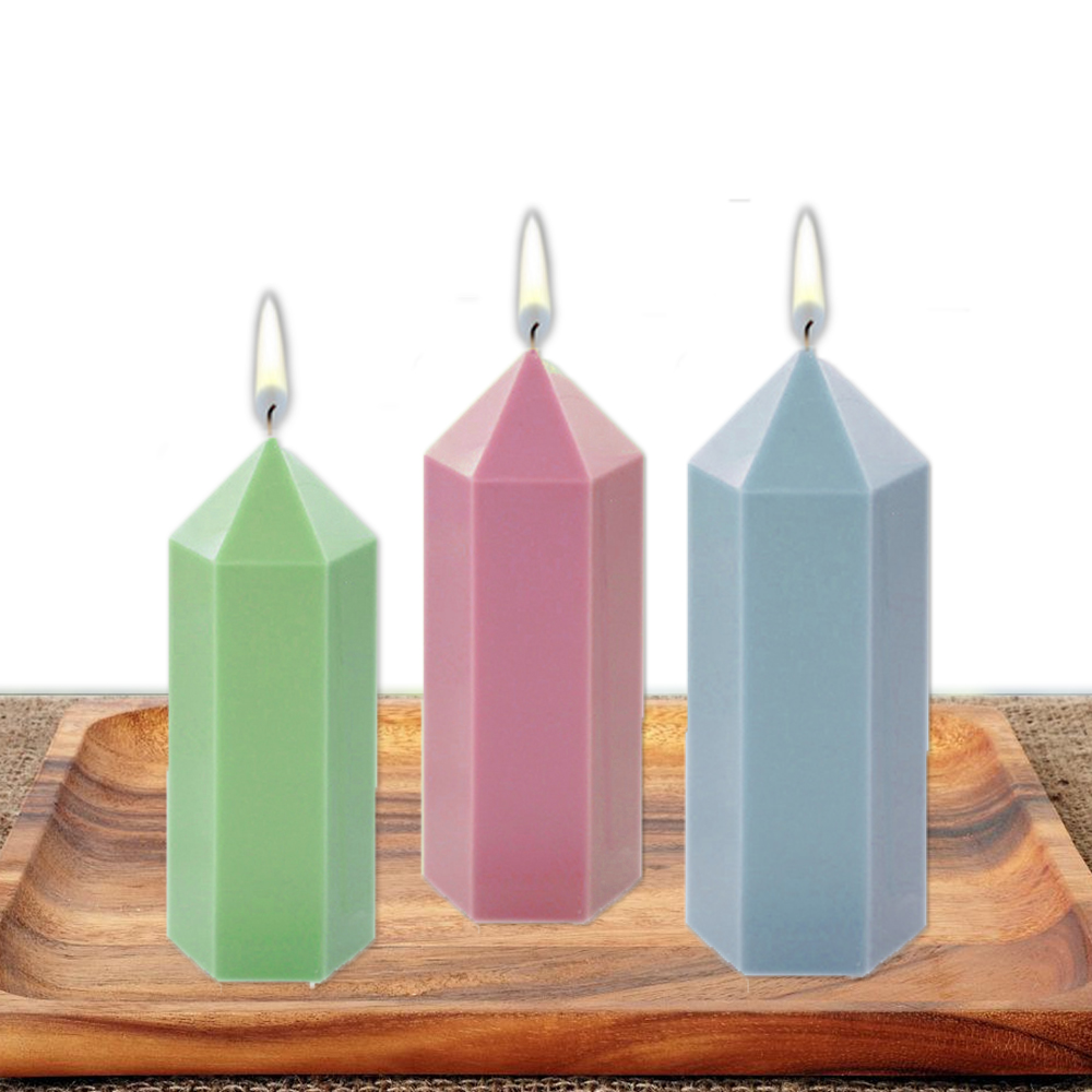 3D Hexagonal Column Candle Mol - Soap Making Essentials ulasan dan harga