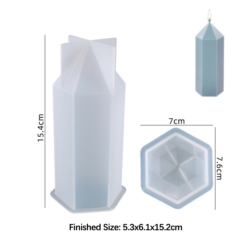 3D Hexagonal Column Candle Mol - Soap Making Essentials ulasan dan harga