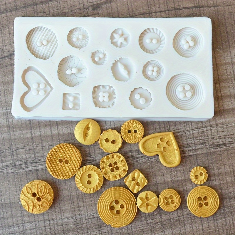 Buttons Shape Silicone Mold Si - Soap Making Handmade ulasan dan harga