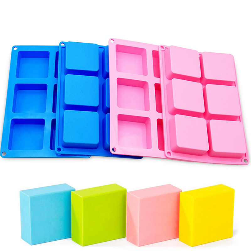 Square Soap Molds 6-Cavity Non - Soap Mold Silicone Loaf ulasan dan harga