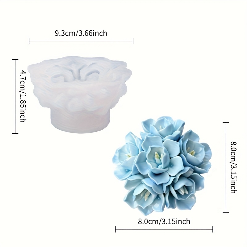 1 Hydrangea Candle Silicone Mo - Soap Making Handmade ulasan dan harga