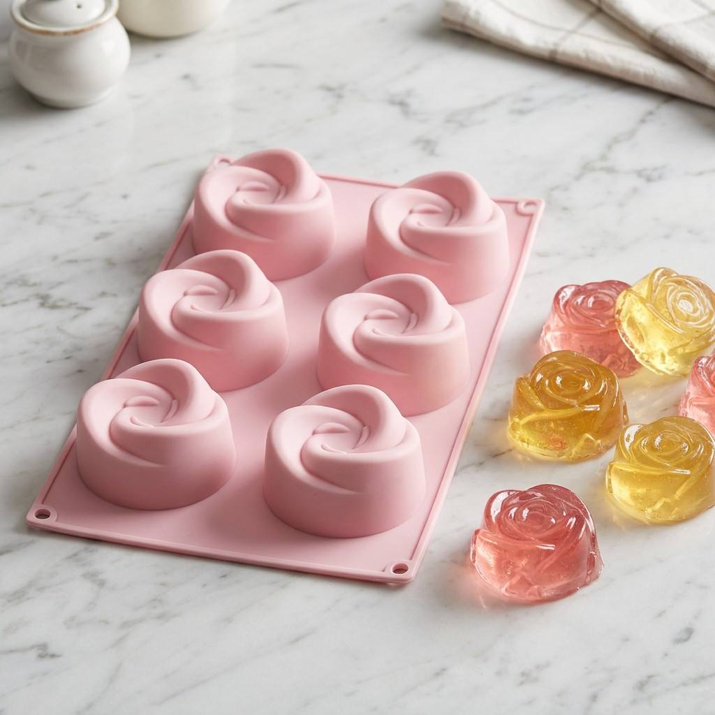 Food Grade 6-Cavity Rose Flowe - Soap Mold Silicone Loaf ulasan dan harga