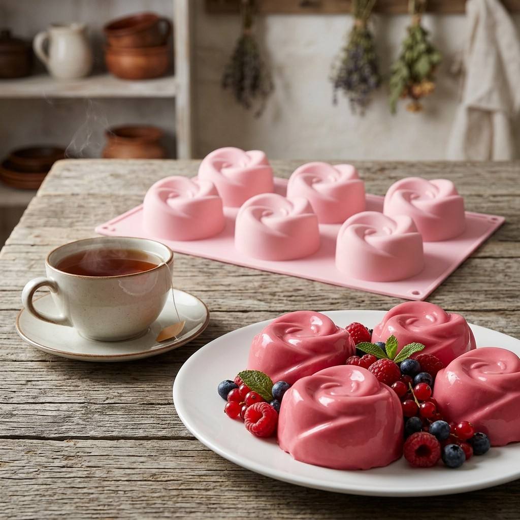 Food Grade 6-Cavity Rose Flowe - Soap Mold Silicone Loaf ulasan dan harga