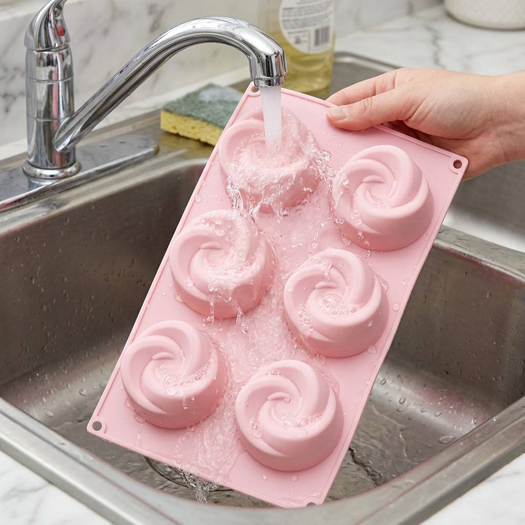 Food Grade 6-Cavity Rose Flowe - Soap Mold Silicone Loaf ulasan dan harga
