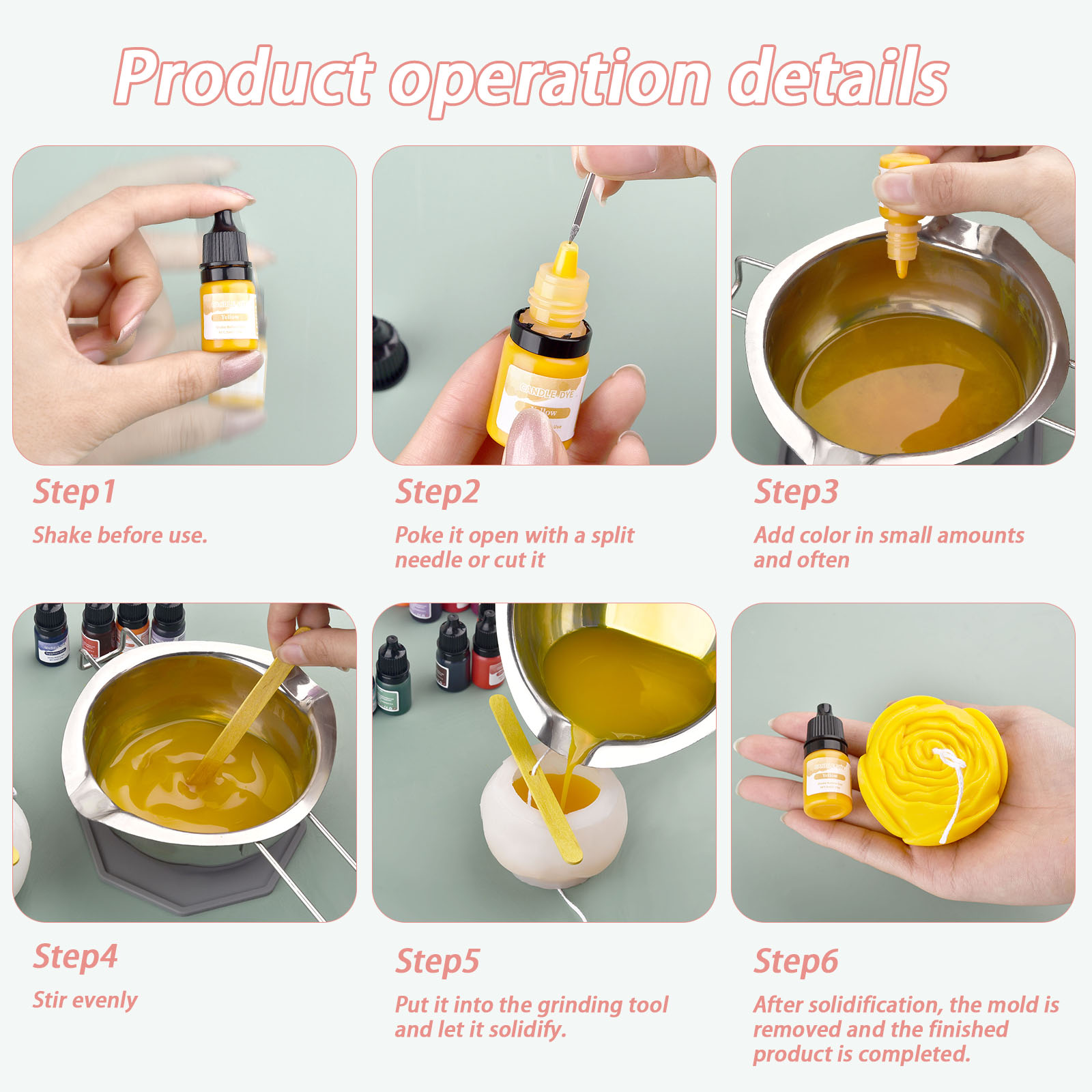 5ml/Bottle Candle Wax Pigment  - Soap Making Liquid ulasan dan harga