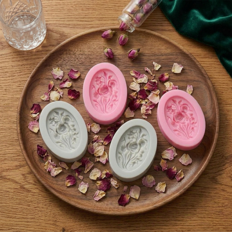 4 Silicone mold with flower sh - Soap Making Handmade ulasan dan harga