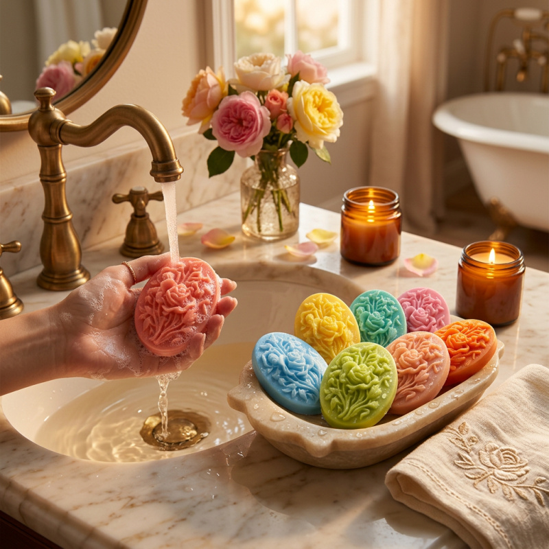 4 Silicone mold with flower sh - Soap Making Handmade ulasan dan harga