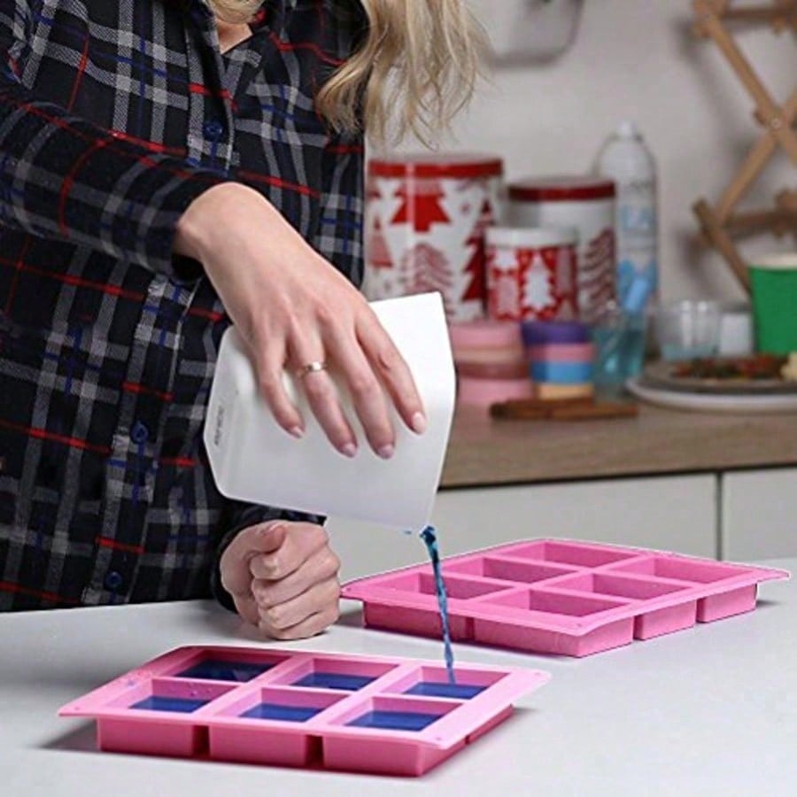 1-2 Pack 6‑Cavity DIY Silicone - Soap Mold Silicone Loaf ulasan dan harga